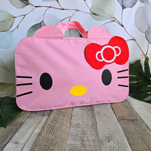 Hello Kitty Handbags - Hello Kitty Pink Duffle Bag w/ Iconic Red Bow